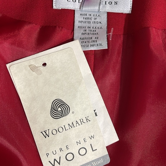 Talbots Collection 1990s pure new wool suit blazer zip closure size 4 NEW - Picture 10 of 16